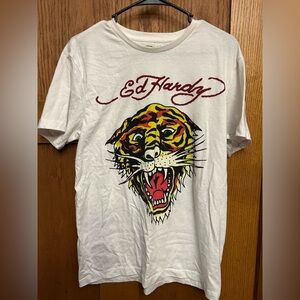 Ed Hardy White T-Shirt EUC